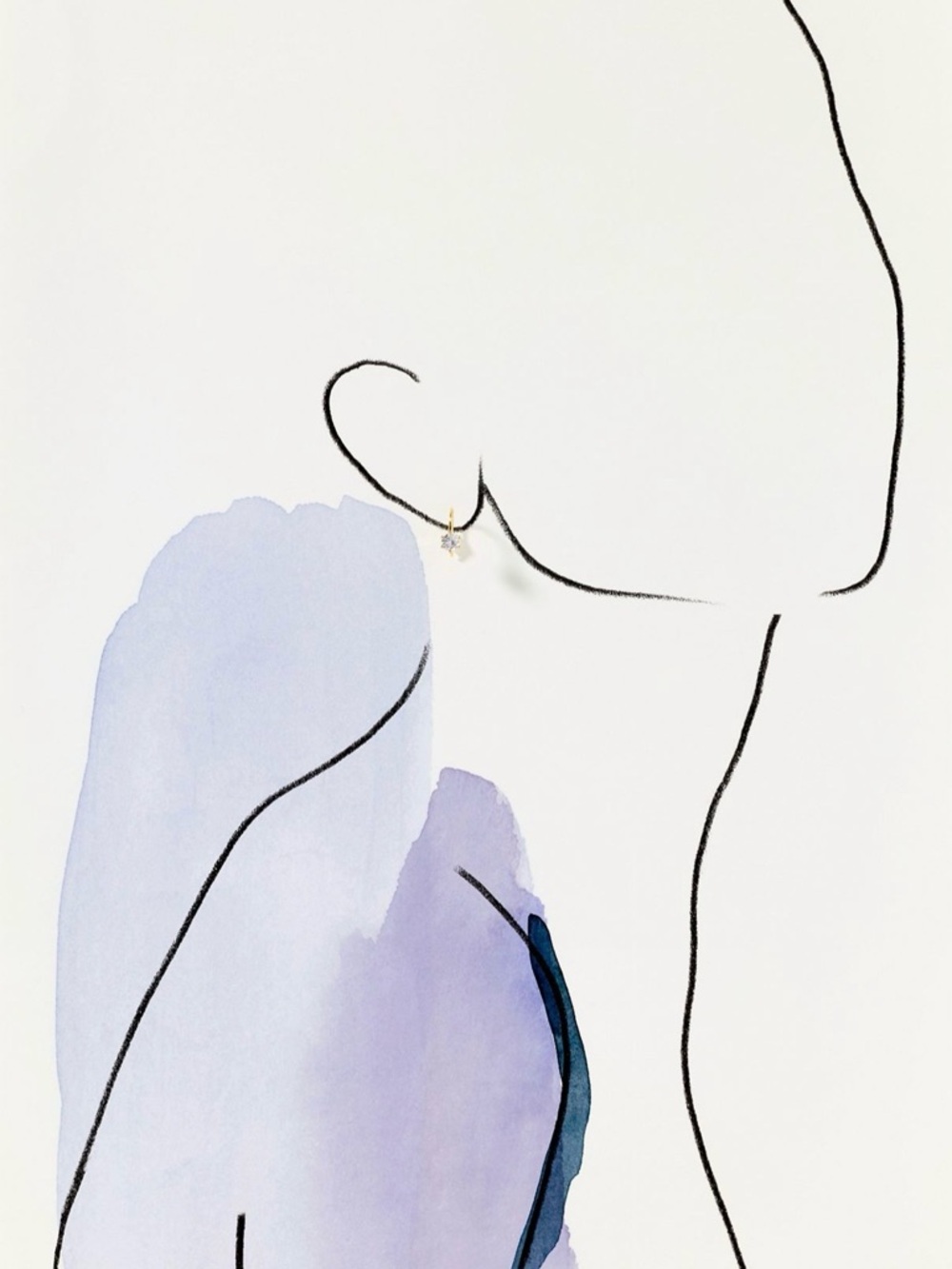 Anthropologie Crystal French Hook Earrings NWT Elegant Gold Drop - Picture 2 of 5